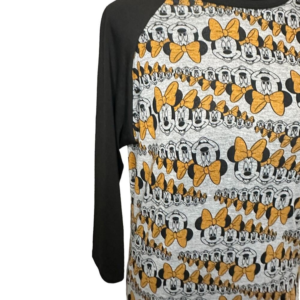 LuLaRoe Disney Minnie Mouse Randy Raglan Baseball Tee - Picture 3 of 6